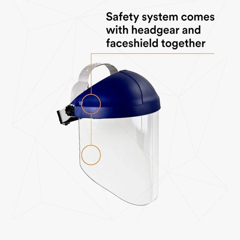 3M H8A Ratchet Headgear and Visor Combination Clear Faceshield